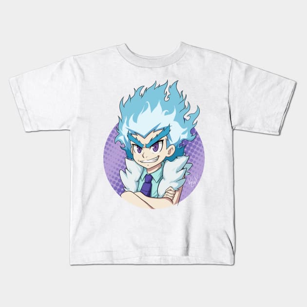 Lui Shirosagi from Beyblade Burst Kids T-Shirt by Kaw_Dev